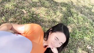 She wore this into outdoor! Sheer outfit! Flashing into Outdoor - Teaser