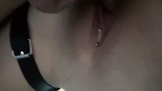 Bitch into straps get a beauty penis and a plug into her booty