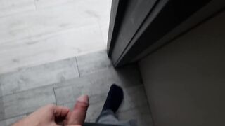 My stepsister ignored me. But i like jerk off cock near her face, she like watching how i mastuebate