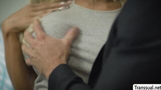 Horny Trans Woman analed by co workmate
