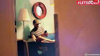 TURNED ON HOSTEL - Skinny Mexican Girl Frida Sante Fucks Her BFF Into The Shower - LETSDOEIT