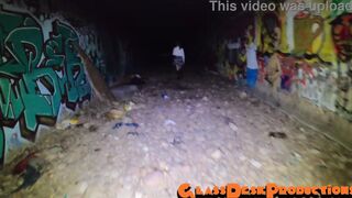 Sandiego Rave tunnel graffiti hunters taken and ANAL-ized