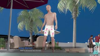 AWAY FROME HOME #27 • Having Fun with her beauty crotch into the pool