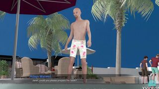 AWAY FROME HOME #27 • Having Fun with her beauty crotch into the pool