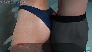 AWAY FROME HOME #27 • Having Fun with her beauty crotch into the pool