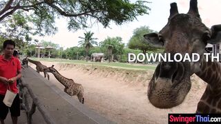 Amateur teen couple visits  park