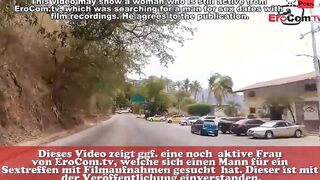 German Sex Tourist book a squirting latina hooker outside
