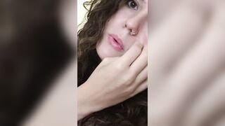 Showing my huge breasts and Rubbing my twat until i came.