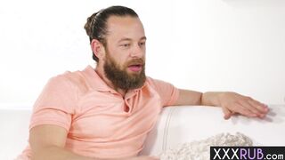 Amazing body massage and hot blowjob