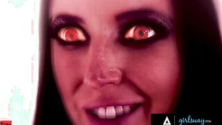 GIRLSWAY - Big Tit Vampire Fucks Rough A Adorable Dark Haired She Found Inside A Stable