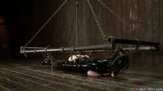 Huge Tit milf in heavy latex bdsm