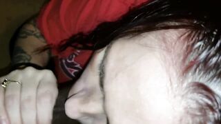 White Mom Milking My big black cock - Tattooed Harlot