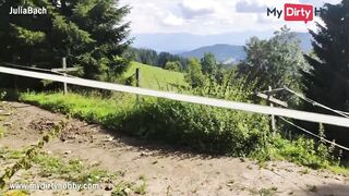 MyDirtyHobby - Outdoors stranger nailed with petite amateur