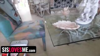 SisLovesMe - Lusty Stud Finger Plowed Vulgar Babes Dripping Pussy