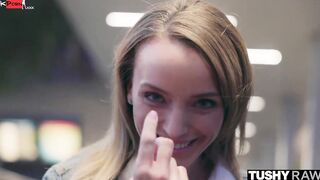 TUSHY RAW Thin Blonde Pristine’s tiny booty getting banged hard