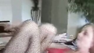 Amateur Step-Grandmother Jizzes All Over His Cock
