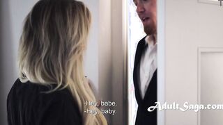 Incredibly Close Call (Ex-Wife Fucks Her Mistress Into Closet While Hubby Is Busy)