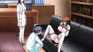 Hentai busty milf in stockings gets fucked by younger guy