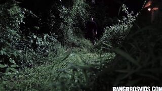 Big Boobed blonde redhooded gets fuck public