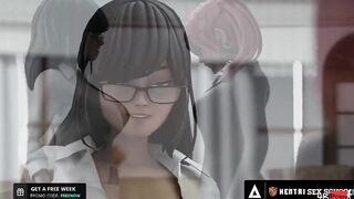 CARTOON SEX UNIVERSITY - Amazingly Beauty Titted Futanari Bombshell CREAMPIES Cartoon