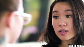 Petite Asian teen enjoyed ass licking