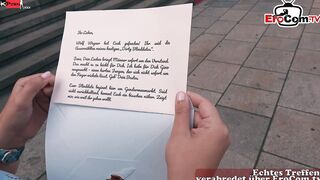 German ugly blonde 19 year old next door pick up on street for real date