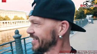 German curvy barely legal pick up on street for blind date
