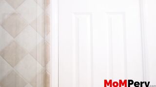Hot blonde MILF Aaliyah Love sucking big cock in POV
