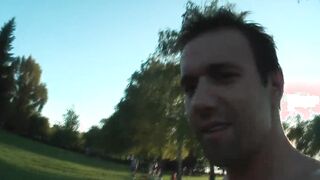 Fit Nude Milf Threesome Sex In Public Hotel Garden