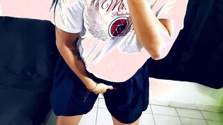 Amazing college girl dancing and lifting her skirt, this thin college chick wants group sex, gangbangs and orgies