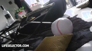 point of view - Stepsister Candee Licious comes over for afternoon anal