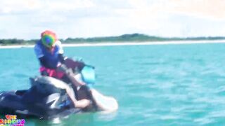 Virgo Peridot and Mandimayxxx Gets Banged! By Gibby The Clown On A Jet Ski Inside The Middle Of The Ocean