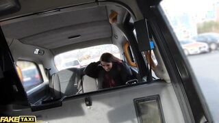 Fake Taxi - Adorable young Italian dark haired Beauty with pert natural titted, tiny soft butt and tattoos riding a huge penis before huge cum onto her incredible face