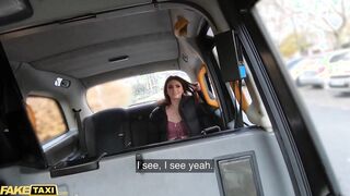Fake Taxi - Adorable young Italian dark haired Beauty with pert natural titted, tiny soft butt and tattoos riding a huge penis before huge cum onto her incredible face
