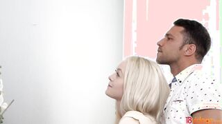 18videoz - Teeny Eva Barbie double penetration and hugest cumspray