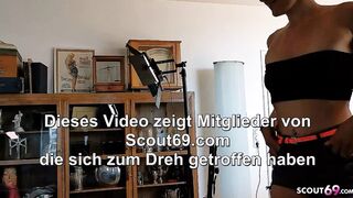 German Old Fiance real Amateur Cheating Sex with Young Bro next Door
