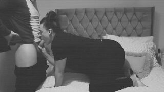 Night Camera Catches Cuckold watching Wifey got Creampied and Then Facial From Husband