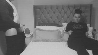 Night Camera Catches Cuckold watching Wifey got Creampied and Then Facial From Husband