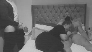 Night Camera Catches Cuckold watching Wifey got Creampied and Then Facial From Husband