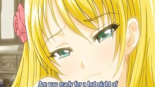 Hentai blonde teen in stockings satisfies her man