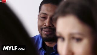 MYLF - Supportive Milf And College Girl Tag Team In relaxing long ebony penis To Get Into One Of A Kind Sorority Group