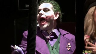An outstanding group sex at a strip club with big tit milfs into hot costumes and men with huge cocks