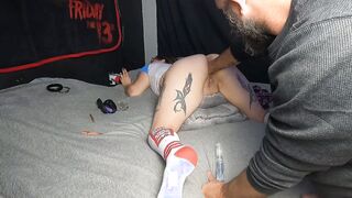 Adorable bimbos with a fine butt gets spread and fisted!