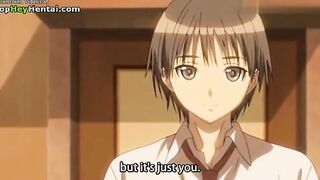 Hentai college girl gets huge cumshot on her feet in tights