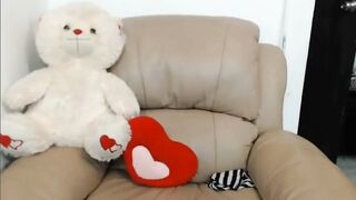 Hot Latina with big tits dildoing pussy and loves it