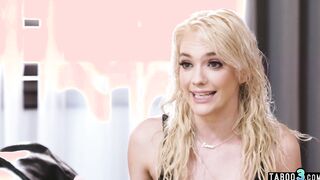 Babe says goodbye to TS GF on her cock
