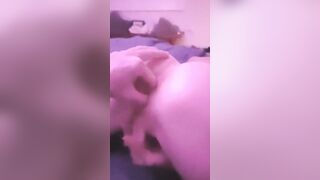 Real lovers Elle & Philly's first film!! Anal finger fuck while she strokes her clitoris to noisy double penetration orgasm