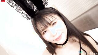 beauty bunny Kei Muto came to suck our dick today