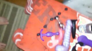 Dexter's ClitTickler 3000 makes Nebraska amateur Rosie squirt everywhere into the bedroom.