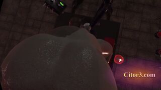 Citor3 3D VR Game Recording SFM Rubber huge boobies GF milks sub on sybian with lots of precum with pov